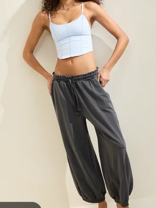 aerie Pants - Aerie Gray Baggy Barrel Leg Jogger Size XS